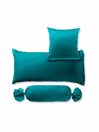 FLEURESSE | Funda de almohada de satén Royal Uni 2 unidades 40x40cm crema | petrol